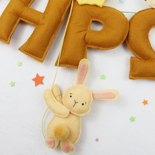 Ζωάκια Δάσους Πορτοκαλί - Γιρλάντα με όνομα - Image 4