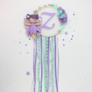 Διακοσμητικό Τελάρο με Μονόγραμμα - Νεράιδα Λιλά